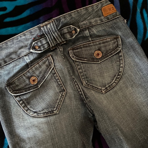 Express X2 flare wide leg jeans🦋🦋 - Picture 2 of 8
